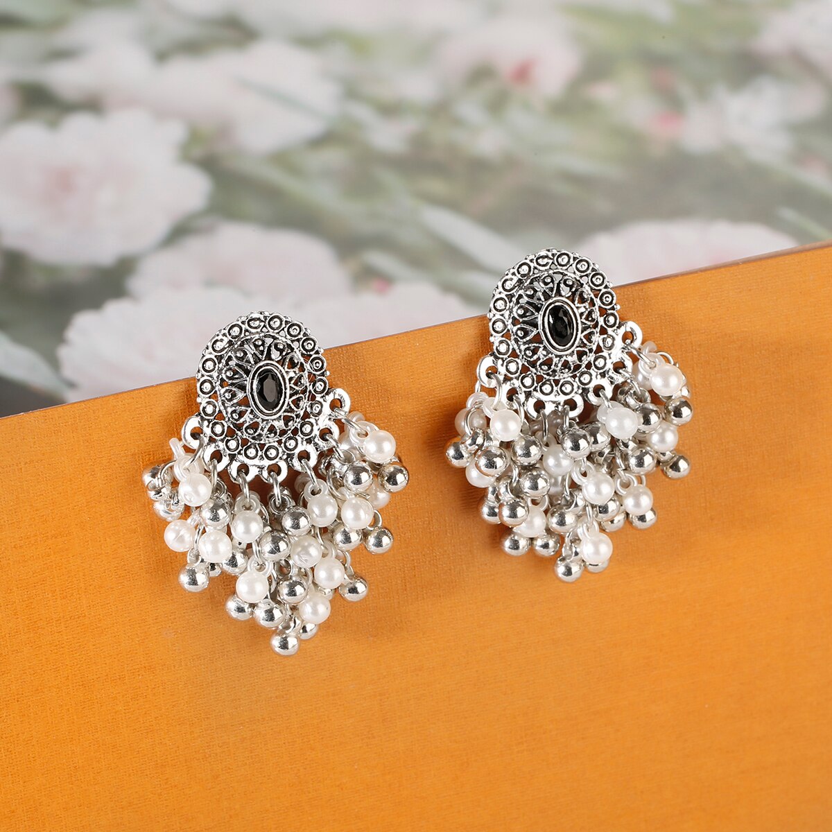 Classic-Silver-Color-Beads-Tassel-Jhumka-Indian-Earrings-Women-Kolczyki-Ladies-Blue-Gypsy-Earring-Pe-1005003686584408-2