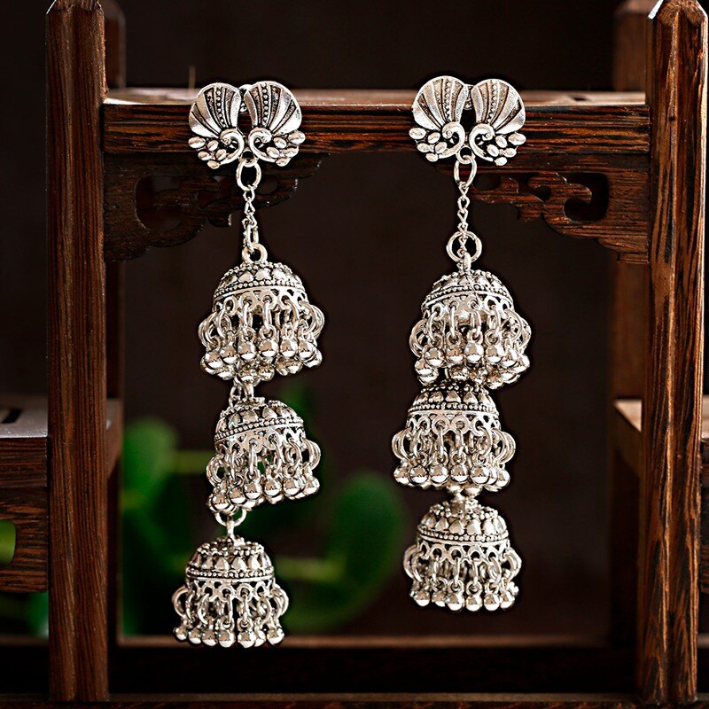 Classic-Three-Bells-Long-Indian-Ladies-Earrings-Tibetan-Jewelry-Orecchini-Etnici-Vintage-Silver-Colo-2255800151401691-4