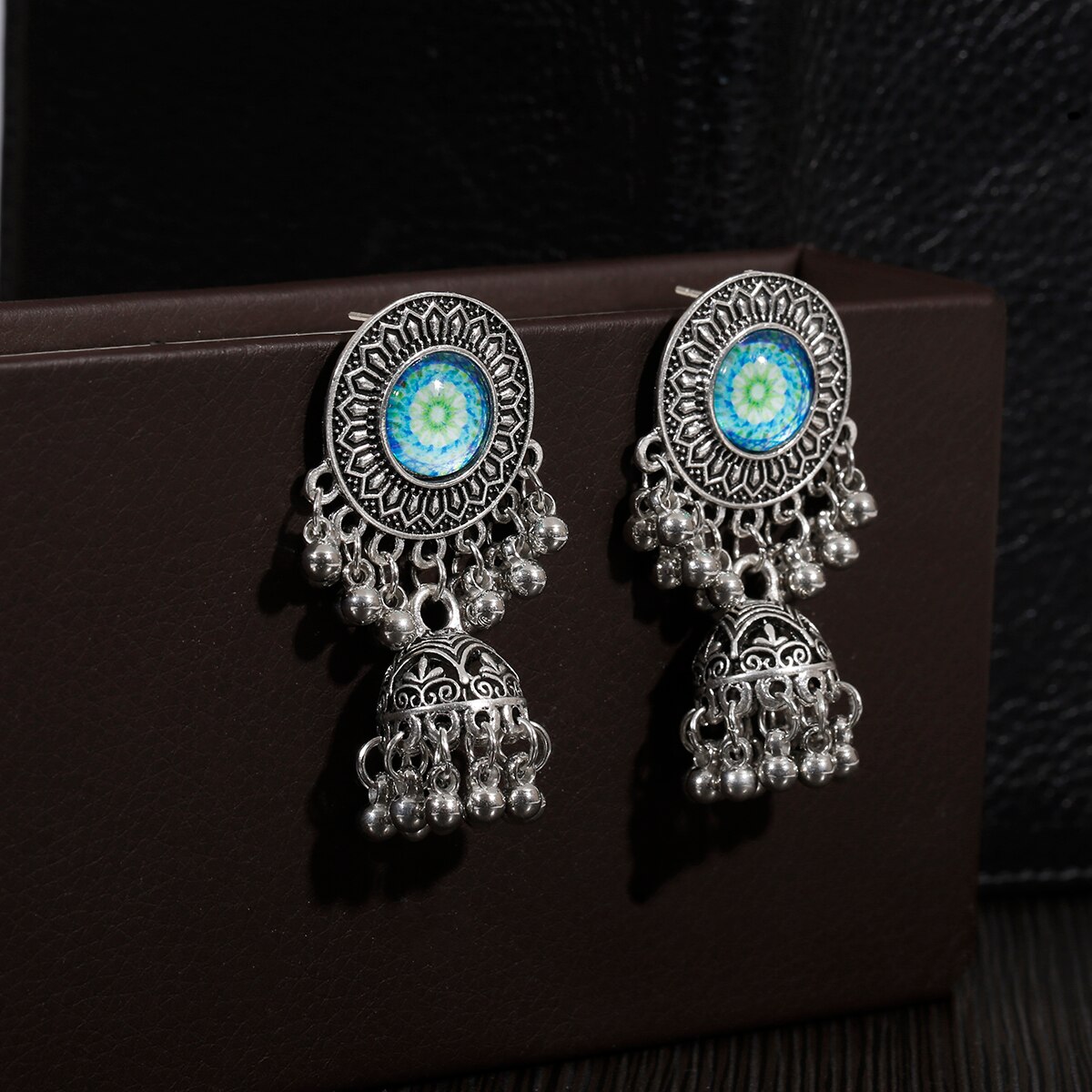 Classic-Vintage-Silver-Color-Alloy-Carved-Bollywood-Oxidized-Earrings-For-Women-Ethnic-Rose-Red-Jhum-1005003651700580-2