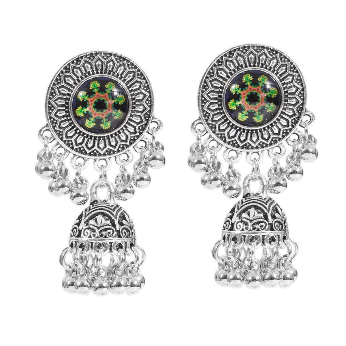 Classic-Vintage-Silver-Color-Alloy-Carved-Bollywood-Oxidized-Earrings-For-Women-Ethnic-Rose-Red-Jhum-1005003651700580-7