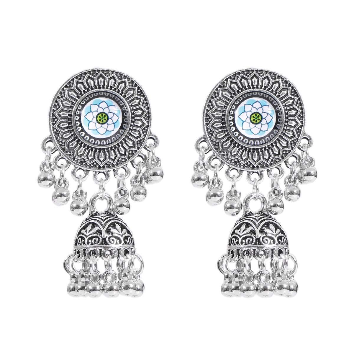 Classic-Vintage-Silver-Color-Alloy-Carved-Bollywood-Oxidized-Earrings-For-Women-Ethnic-Rose-Red-Jhum-1005003651700580-8