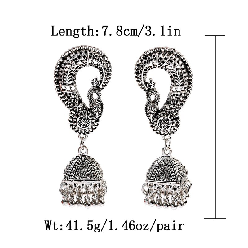 Egypt-Vintage-Silver-Color-Gypsy-Afghani-Tassel-Indian-Jhumka-Earrings-Women-Bohemian-Retro-Peacock--4000337875169-8