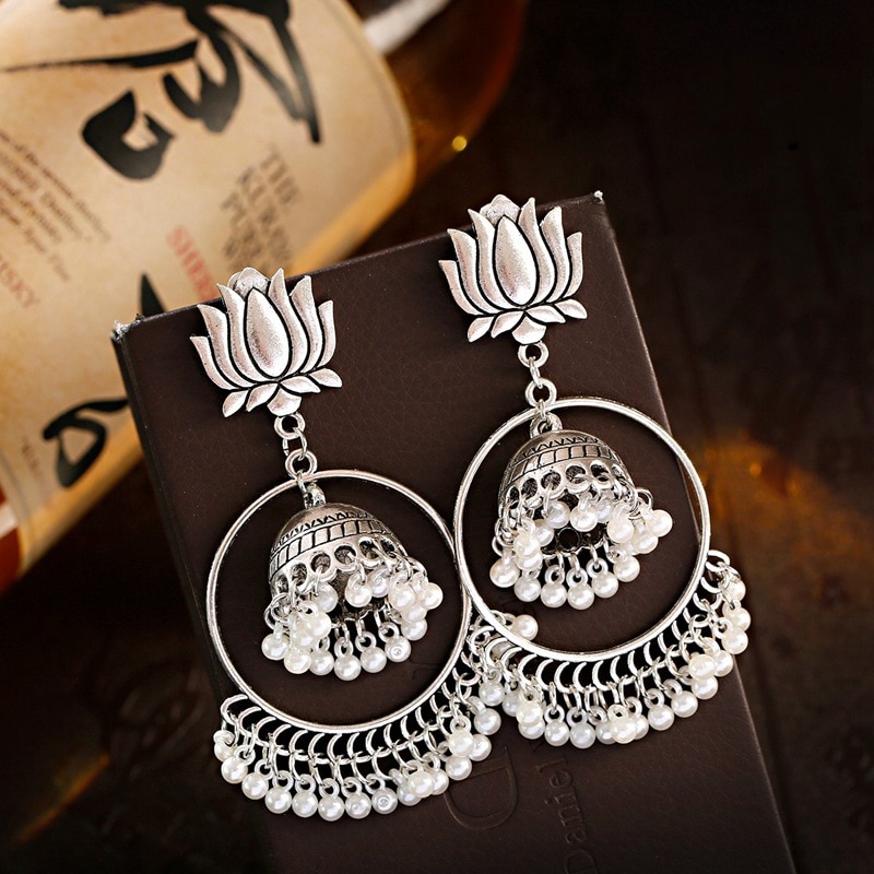 Ethnic-Lotus-Afghan-Gyspy-Jhumka-Earrings-For-Women-Pendient-Big-Round-Pearl-Tassel-Indian-Earring-J-1005002084018171-2