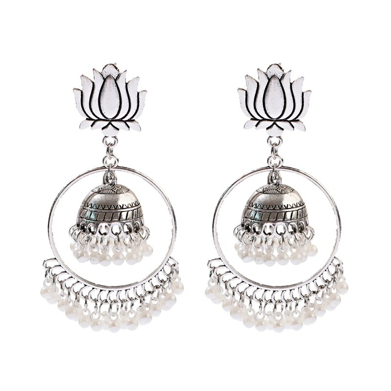 Ethnic-Lotus-Afghan-Gyspy-Jhumka-Earrings-For-Women-Pendient-Big-Round-Pearl-Tassel-Indian-Earring-J-1005002084018171-4