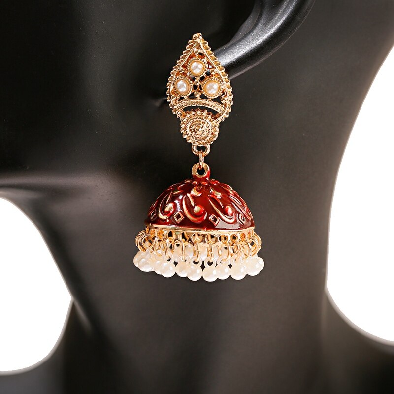 Ethnic-Red-Flower-Bells-Ladies-Earrings-2020-Vintage-Pearl-Beads-Gypsy-Jhumka-Earrings-Oorbellen-Han-2255800948681955-7