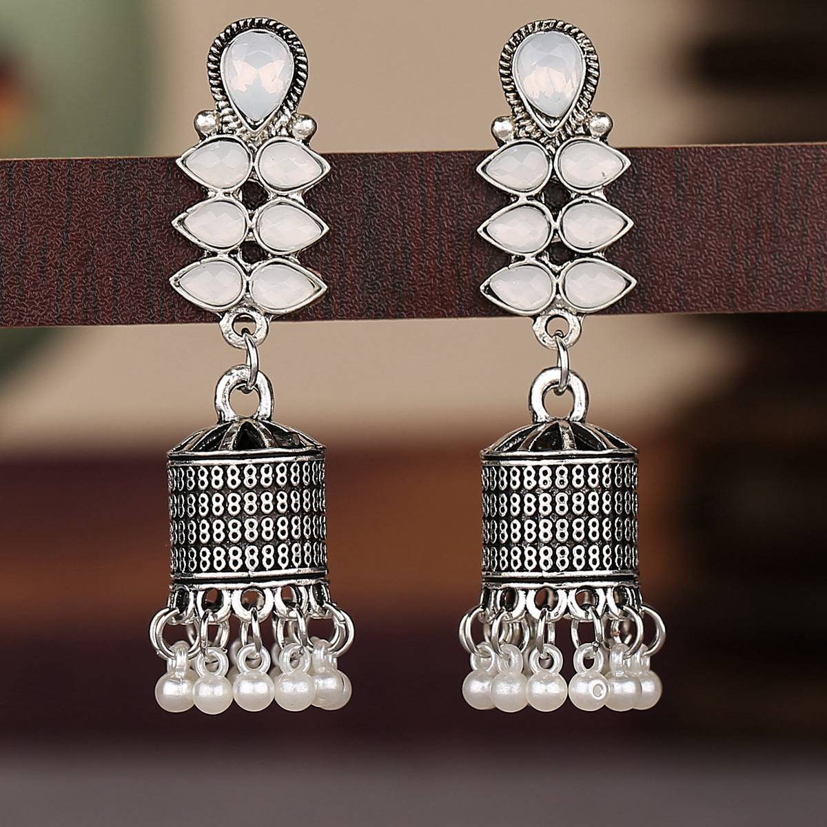 Ethnic-Silver-Color-Bell-Indian-Earrings-For-Women-Pendient-Vintage-Gyspy-CZ-Leaf-Ladies-Earring-Jew-1005003740209370-2