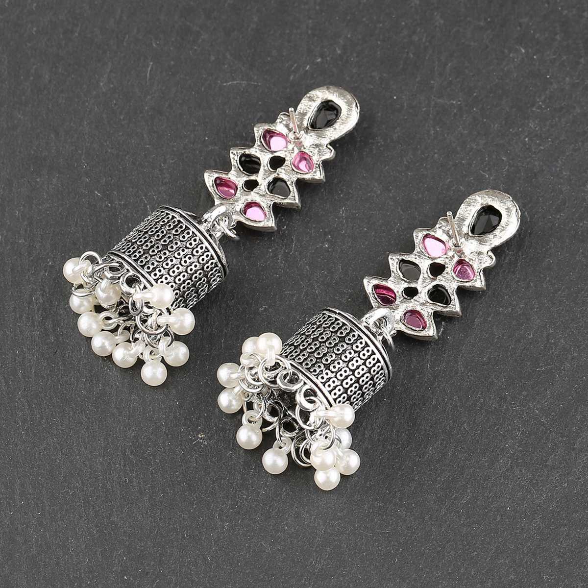 Ethnic-Silver-Color-Bell-Indian-Earrings-For-Women-Pendient-Vintage-Gyspy-CZ-Leaf-Ladies-Earring-Jew-1005003740209370-5