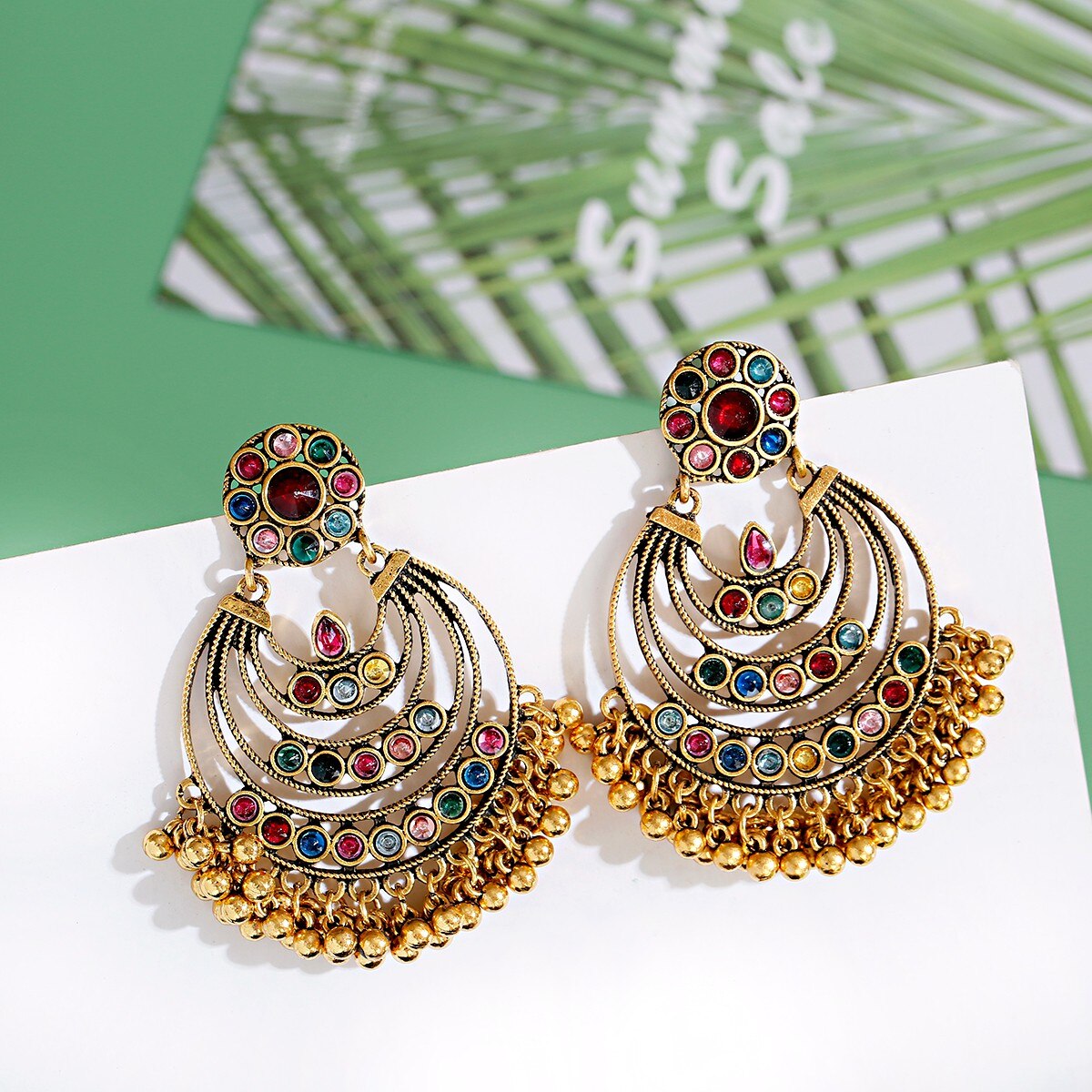 Ethnic-Summer-Crystal-Beads-Silver-Color-Round-Pendient-Jhumki-Earrings-For-Women-Luxury-Tassel-Wedd-1005002636271561-3