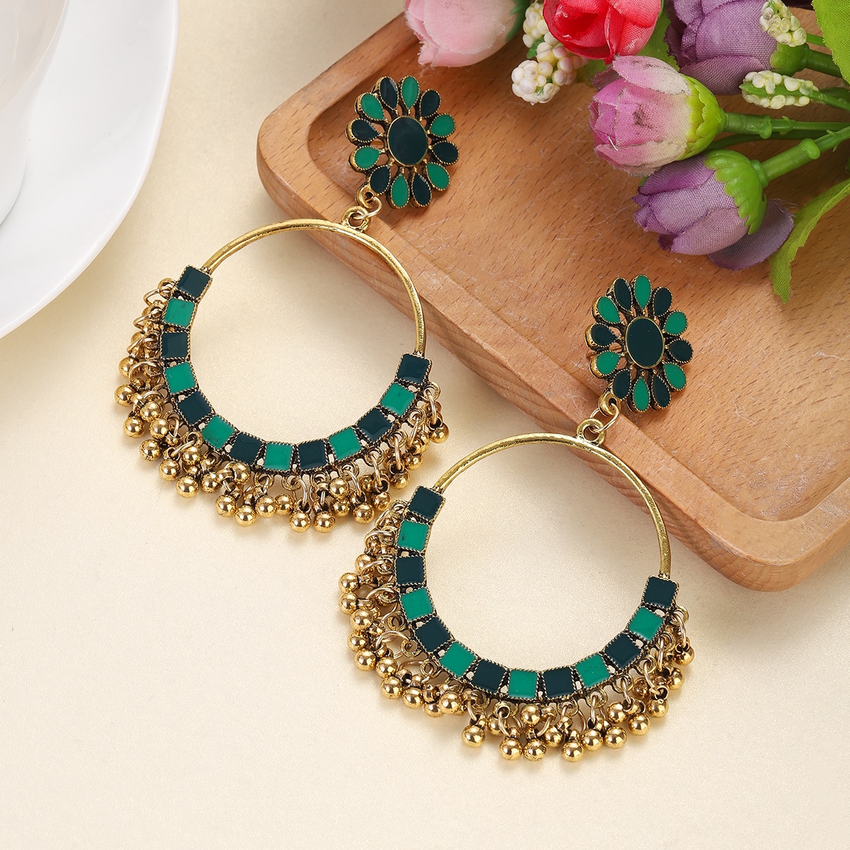Ethnic-Vintage-Big-Round-Dangle-Earrings-for-Women-Boho-Green-Flower-Beads-Tassel-Earrings-Party-Jew-1005005057264367-7