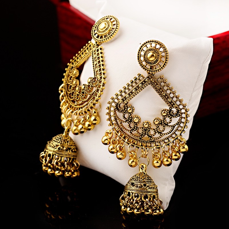 Ethnic-Women-Big-Gold-Color-Dangle-Earrings-Jhumka-Indian-Earrings-Vintage-Drop-Earring-Lantern-Tass-33013039731-3