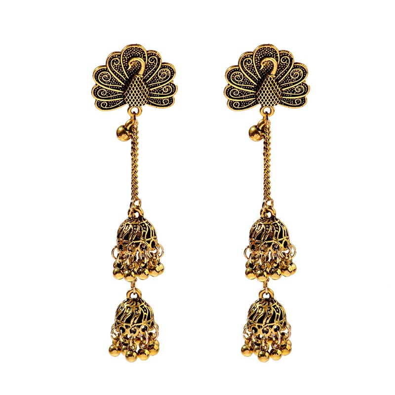 Ethnic-Women-Peacock-Long-Dangle-Earrings-Jhumka-Indian-Earrings-Vintage-Earring-Lantern-Tassel-Pala-4000070873908-7