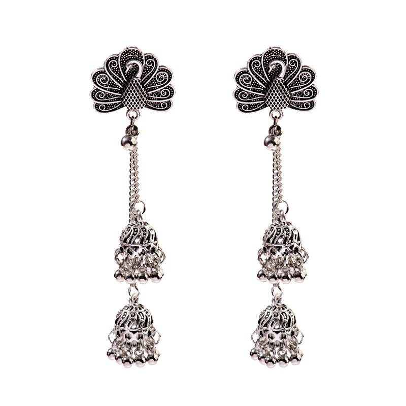 Ethnic-Women-Peacock-Long-Dangle-Earrings-Jhumka-Indian-Earrings-Vintage-Earring-Lantern-Tassel-Pala-4000070873908-8
