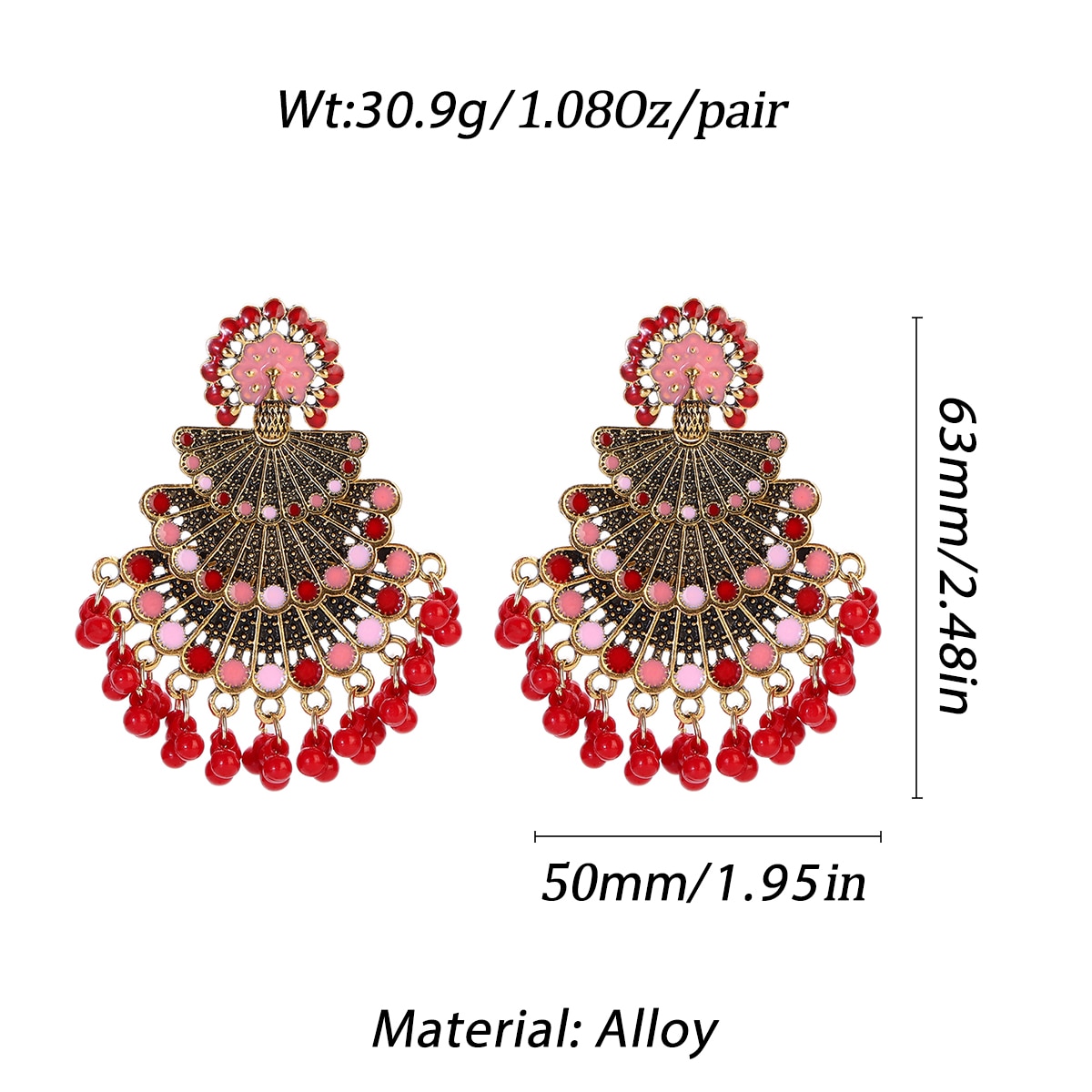 Indian-Jewellery-Red-White-Sector-Jhumka-Earrings-For-Women-Orecchini-Retro-Pearl-Beads-Tassel-Earri-1005004587102350-7