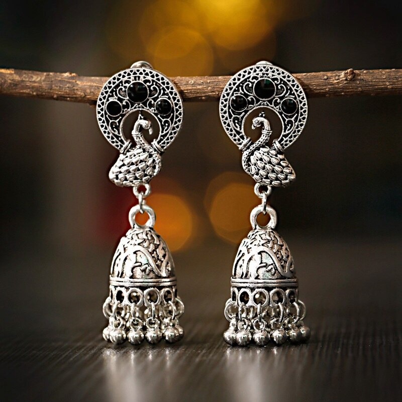 Indian-Tribal-Gypsy-Silver-Color-Peacock-Earring-For-Women-2020-Boho-Vintage-Earring-Ethnic-Jewelry--4001251143024-3