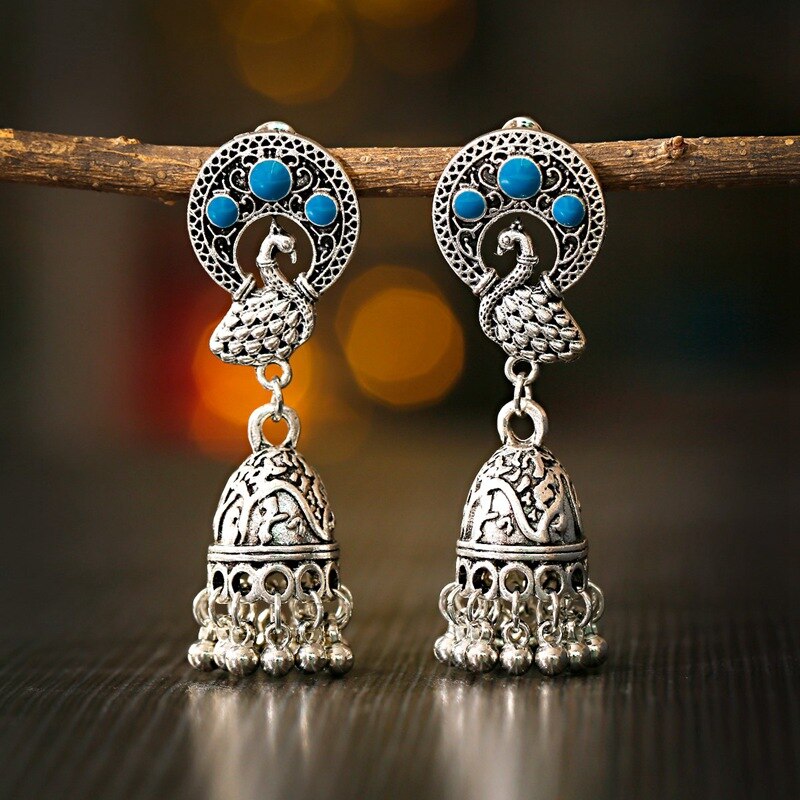 Indian-Tribal-Gypsy-Silver-Color-Peacock-Earring-For-Women-2020-Boho-Vintage-Earring-Ethnic-Jewelry--4001251143024-5