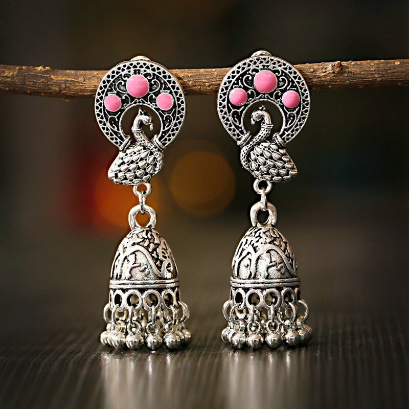 Indian-Tribal-Gypsy-Silver-Color-Peacock-Earring-For-Women-2020-Boho-Vintage-Earring-Ethnic-Jewelry--4001251143024-6