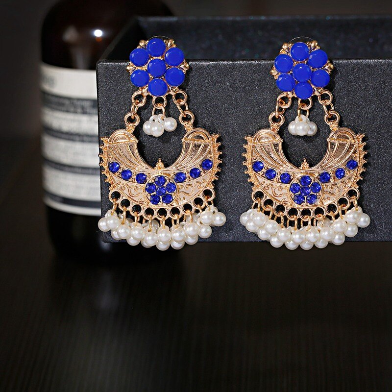 Luxury-Boho-Gypsy-Blue-Indian-Wedding-Earrings-Orecchini-Women-Jewelry-Retro-Red-Flower-Pearl-Beads--3256803004789220-4
