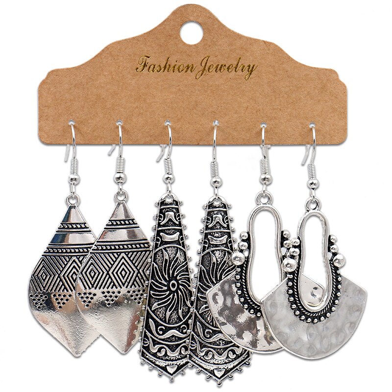 New-Boho-Earrings-Silver-Color-Wing-Pigeon-Shape-Dangle-Earrings-Set-Turquoises-Silk-Vintage-Earring-4000837279195-7