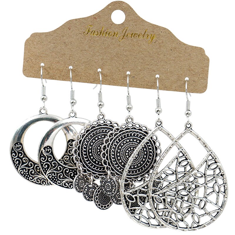 New-Boho-Earrings-Silver-Color-Wing-Pigeon-Shape-Dangle-Earrings-Set-Turquoises-Silk-Vintage-Earring-4000837279195-9