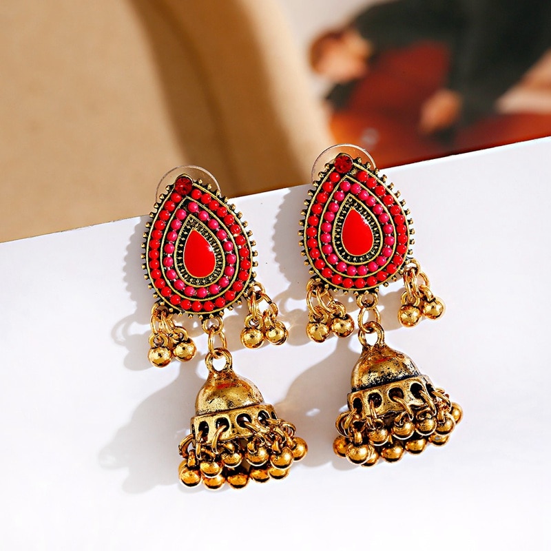New-Vintage-Corful-Beaded-India-Wedding-Earrings-Hangers-Classic-Gold-Color-Ladies-Earrings-Bohemian-1005003160780528-5