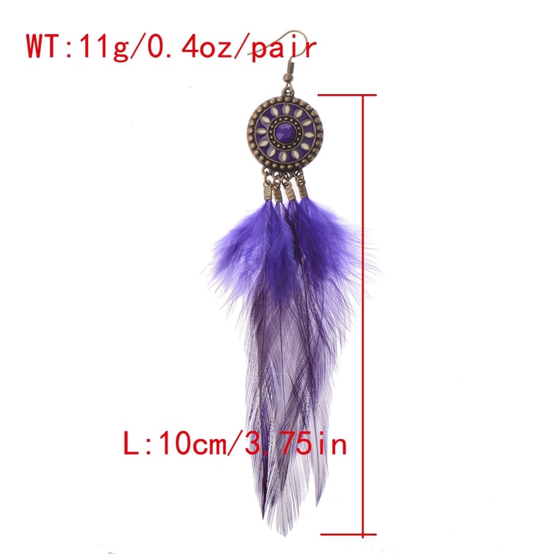 New-Vintage-Purple-Bohemian-Boho-Multicolor-Rhinestone-Crystals-Feather-Tassel-Hollow-Hook-Earrings--2251832605837625-4