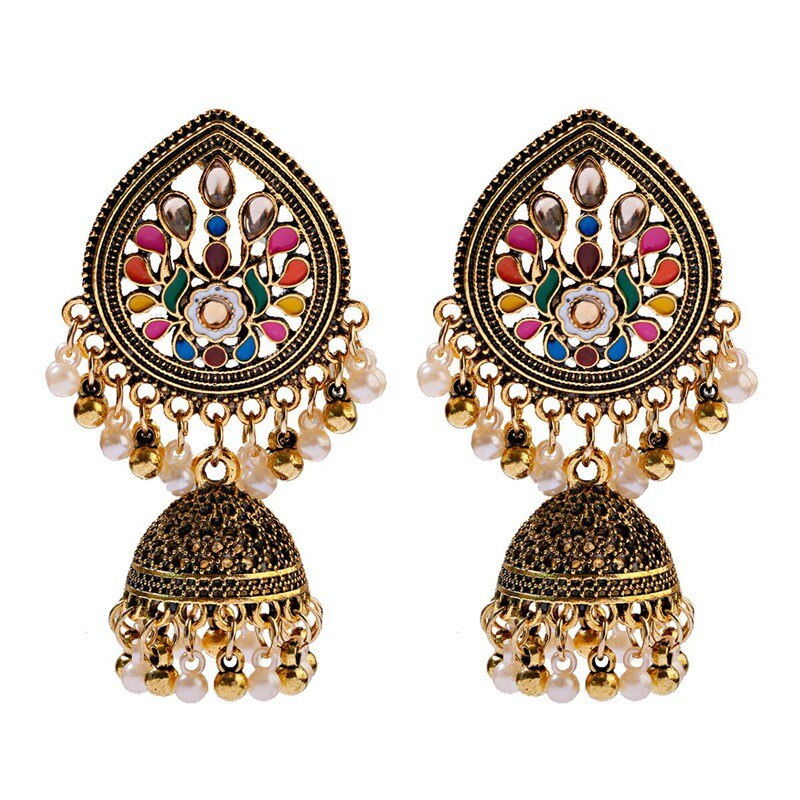 Pendientes-Ethnic-Corful-Flower-Indian-Water-Drop-Earrings-Vintage-Pearl-Bells-Beads-Gypsy-Jhumka-Ea-3256803037198061-5