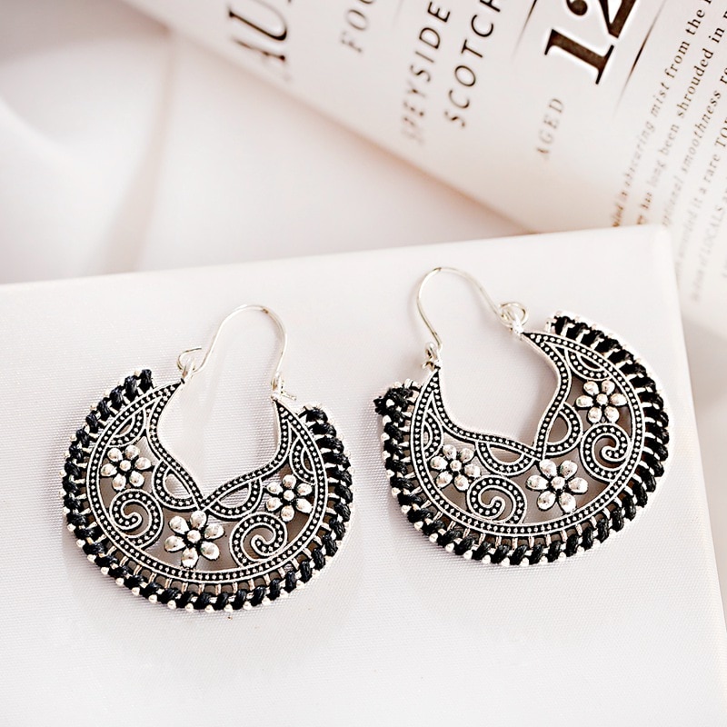 Retro-Bollywood-Womens-Jewellery-Ethnic-Silver-Plated-Afghan-Semicircle-Silk-Drop-Jhumka-Indian-Earr-4001233170665-6