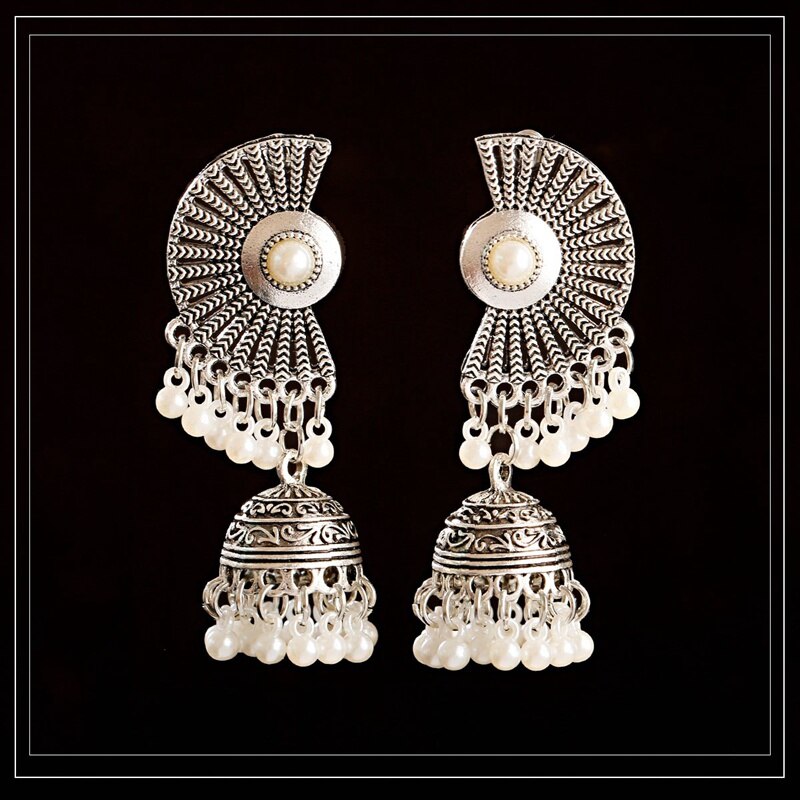 Retro-Silver-Color-Sector-Jhumka-Earrings-For-Women-Boho-Gypsy-Pearl-Tassel-Indian-Drop-Earrings-Ore-4001134948720-2