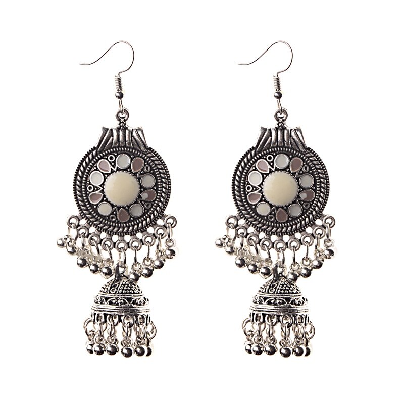 Traditional-Indian-Ethnic-Silver-Color-Drop-Earrings-Tassel-For-Women-Gypsy-Tassel-Jhumka-Jhumki-Ear-32920946793-15