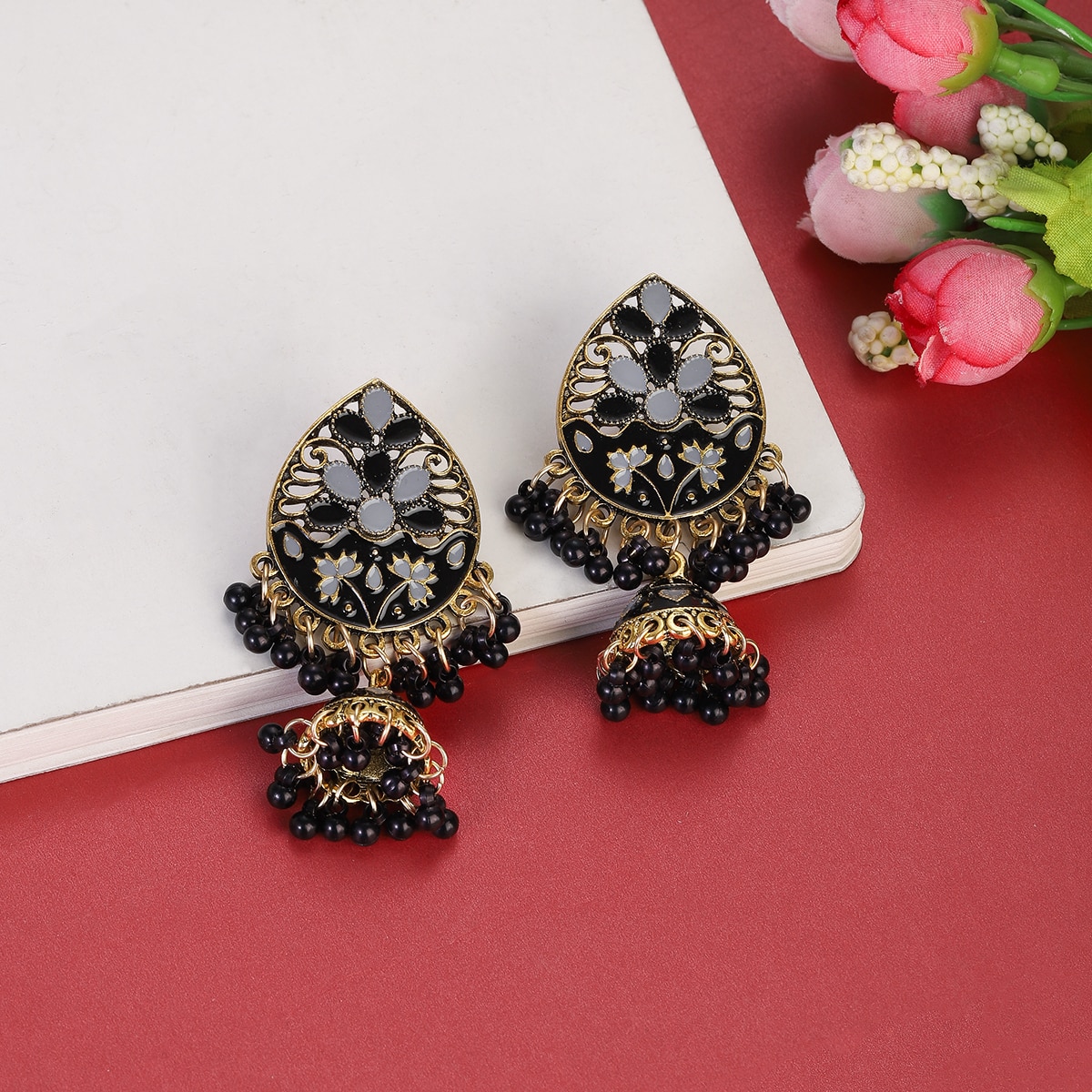 Vintage-Fashion-Water-Drop-Dangle-Earrings-for-Women-Ethnic-Indian-Jewelry-Blue-Flower-Tassel-Dangli-3256804947025776-4