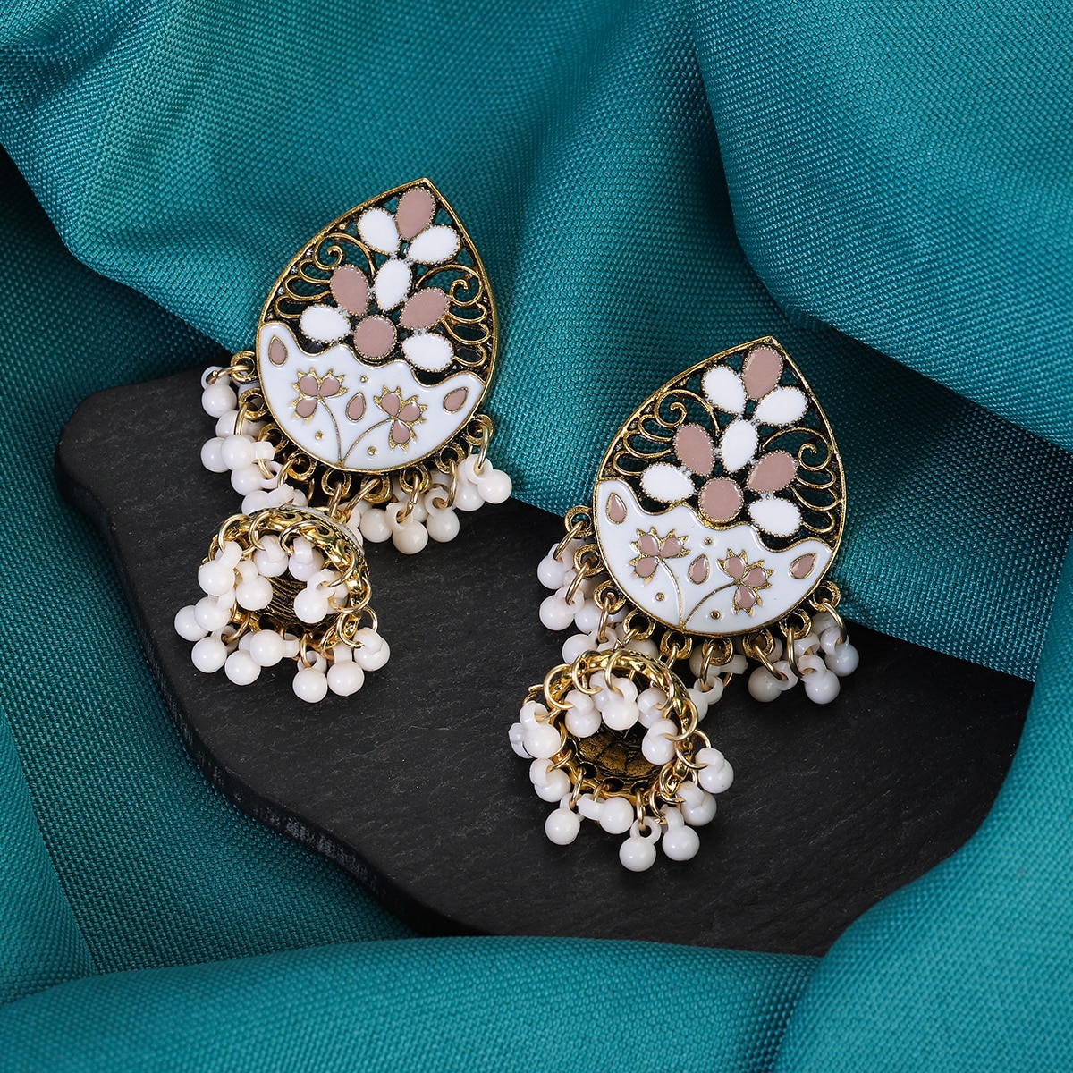 Vintage-Fashion-Water-Drop-Dangle-Earrings-for-Women-Ethnic-Indian-Jewelry-Blue-Flower-Tassel-Dangli-3256804947025776-5