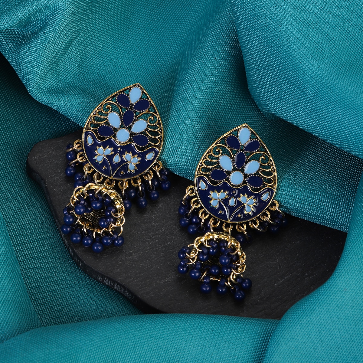 Vintage-Fashion-Water-Drop-Dangle-Earrings-for-Women-Ethnic-Indian-Jewelry-Blue-Flower-Tassel-Dangli-3256804947025776-8
