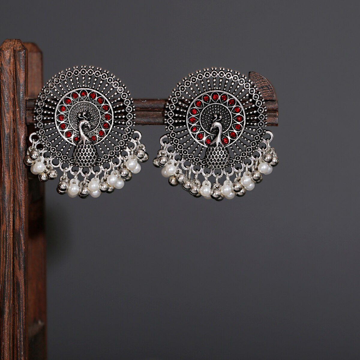 Vintage-Pearl-Bead-Peacock-Shape-Dangle-Earrings-Alloy-Metal-Tassel-Women-Silver-Color-Round-Fashion-1005002651300465-3