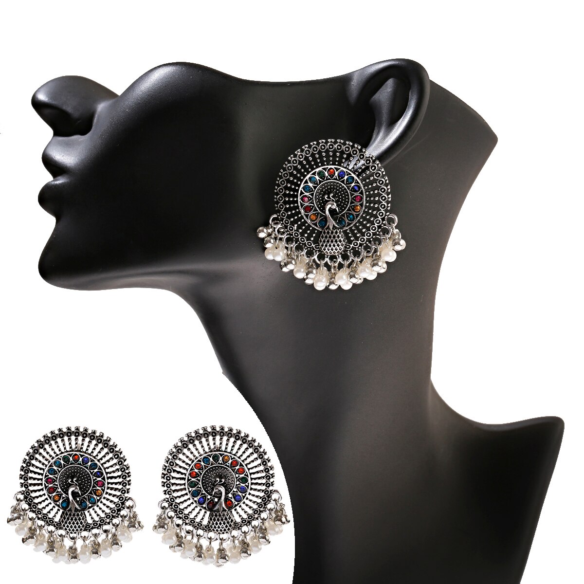 Vintage-Pearl-Bead-Peacock-Shape-Dangle-Earrings-Alloy-Metal-Tassel-Women-Silver-Color-Round-Fashion-1005002651300465-8