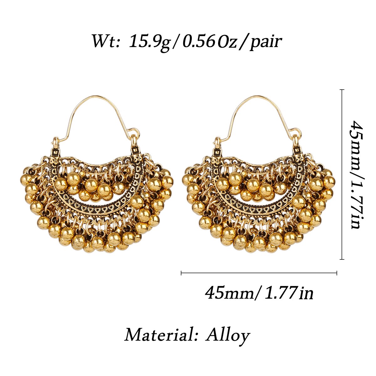 Vintage-Retro-Gold-Color-Alloy-Sector-Bollywood-Oxidized-Earrings-For-Women-Boho-Ethnic-Beads-Tassel-3256803500504418-6