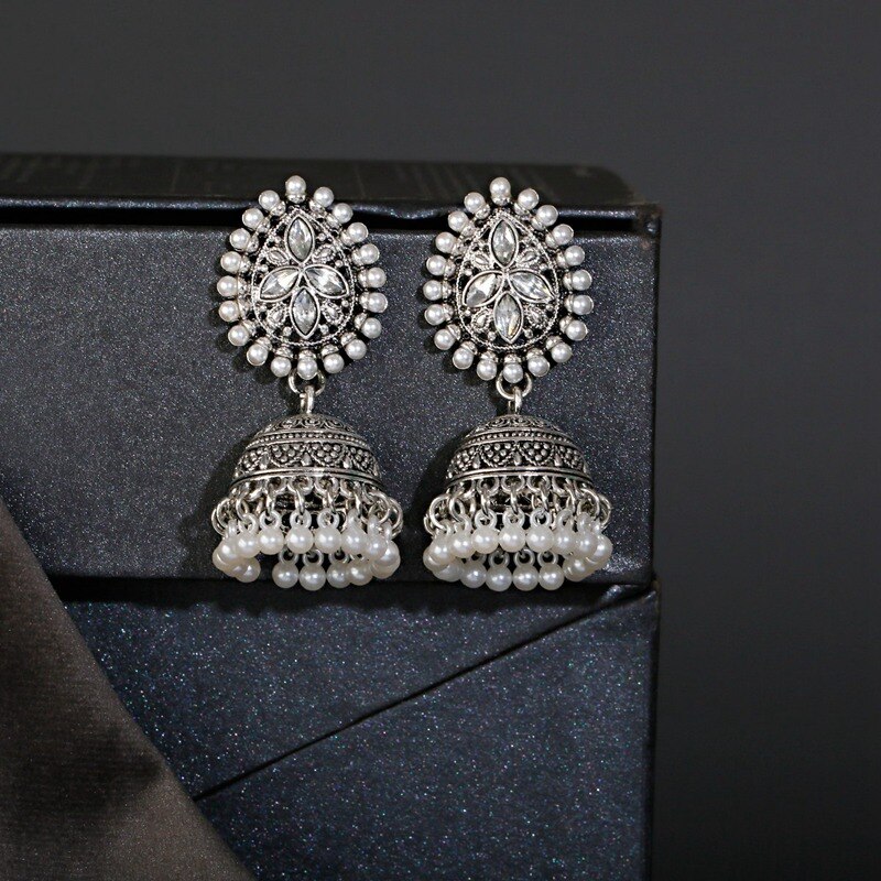 Vintage-Silver-Color-Crystal-Flower-Alloy-Bollywood-Oxidized-Earrings-For-Women-Ethnic-Pearl-Tassel--1005002593354878-2