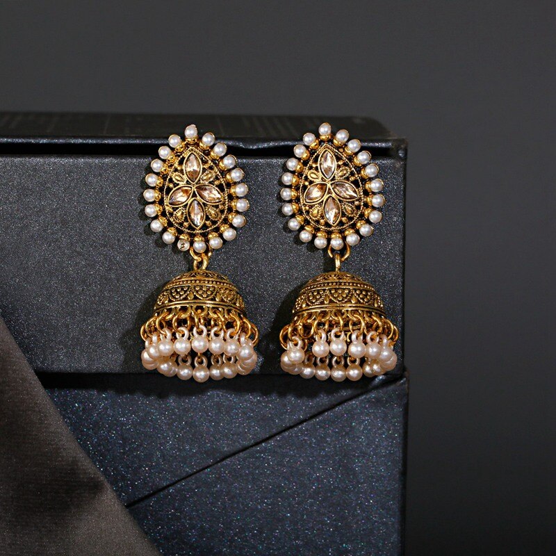 Vintage-Silver-Color-Crystal-Flower-Alloy-Bollywood-Oxidized-Earrings-For-Women-Ethnic-Pearl-Tassel--1005002593354878-3