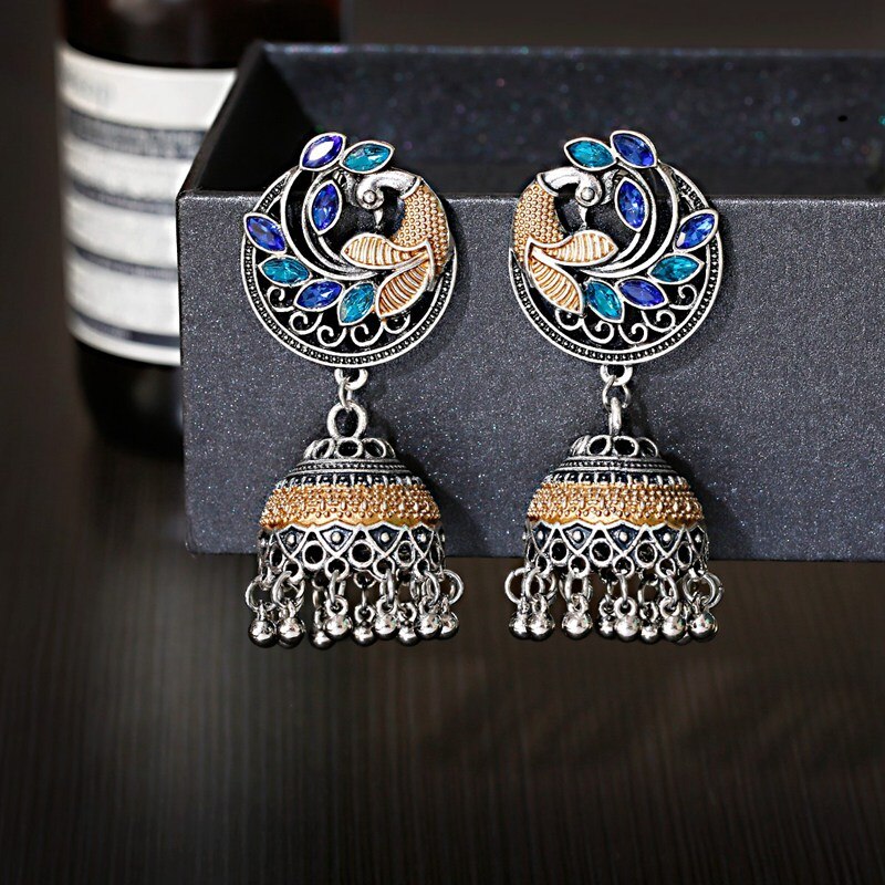 Vintage-Silver-Color-Rhinestone-Peacock-Flower-Alloy-Bollywood-Oxidized-Earrings-For-Women-Ethnic-Ta-1005002836155324-4