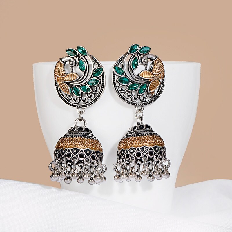 Vintage-Silver-Color-Rhinestone-Peacock-Flower-Alloy-Bollywood-Oxidized-Earrings-For-Women-Ethnic-Ta-1005002836155324-9