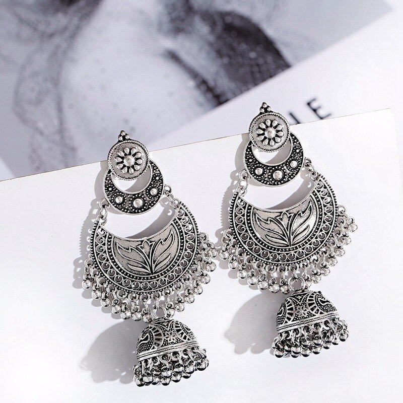 Vintage-Silver-Color-Sector-Flower-Bollywood-Oxidized-Earrings-For-Women-Boho-Ethnic-Bells-Tassel-Da-3256802416987195-4
