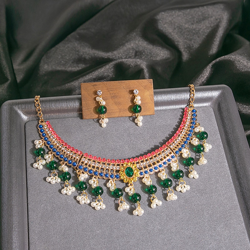 Bohemia-Luxury-Pink-Zircon-Water-Drop-Pendant-Necklace-Earring-for-Women-High-Quality-Wedding-Bridal-1005005038234921-6