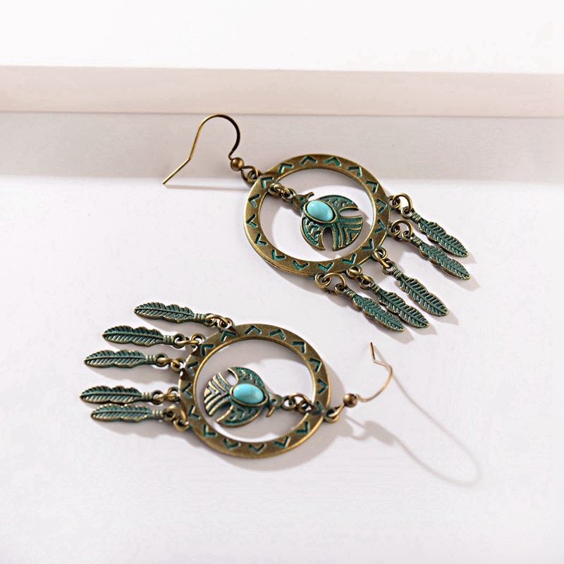Bohemian-Ethnic-Earrings-For-Women-Vintage-Carved-Alloy-Turquoises-Leaf-Carved-Long-Dangle-Earrings--1005001499013323-7