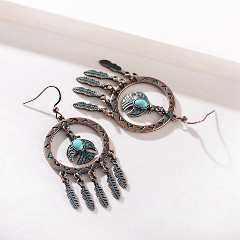 Bohemian-Ethnic-Earrings-For-Women-Vintage-Carved-Alloy-Turquoises-Leaf-Carved-Long-Dangle-Earrings--1005001499013323-8