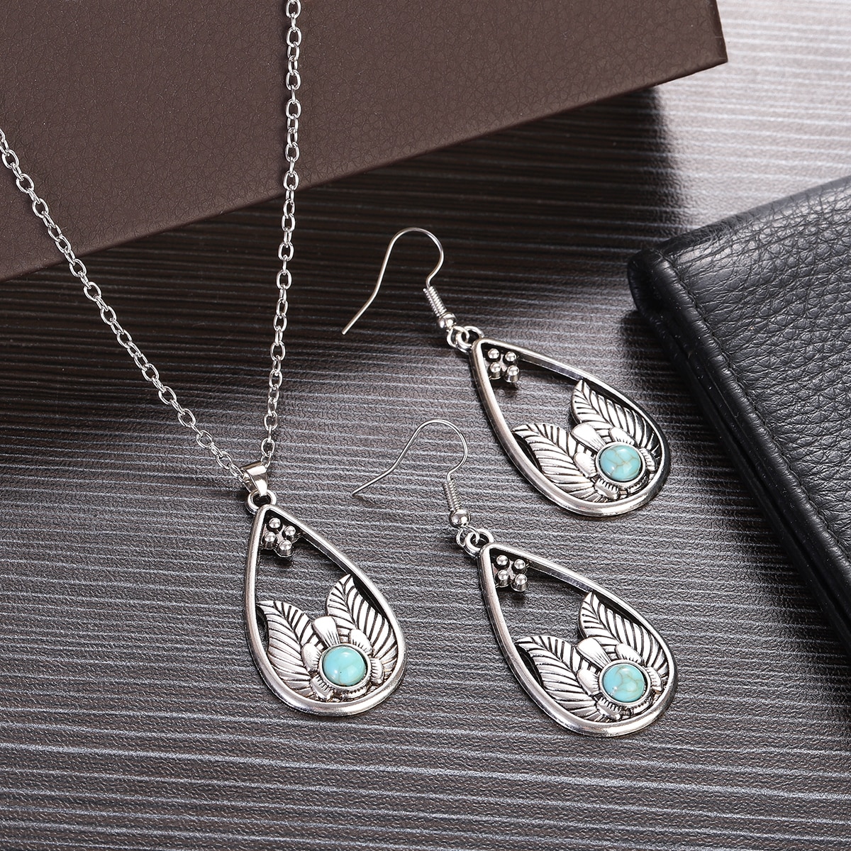 Classic-Ethnic-Silver-Color-Water-Drop-Jewelry-Sets-Ladies-Bohemia-Colorful-Flowers-Pendant-Necklace-1005004920943652-3
