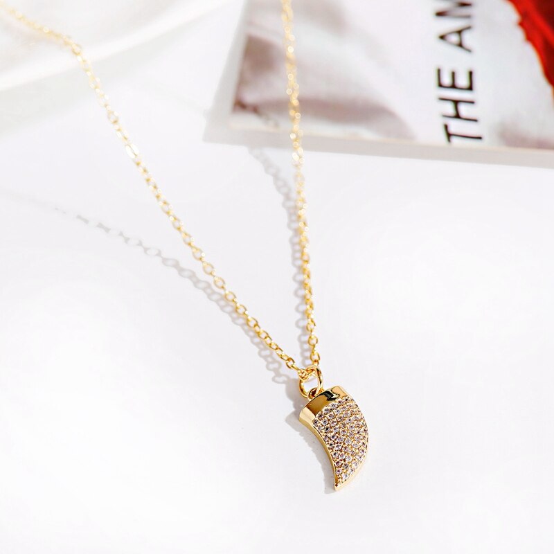 Classic-Gold-Color-Cross-Crystal-Pendants-Chain-Necklaces-Fashion-Jewelry-Shiny-Zirconia-Choker-moon-4000866764364-7