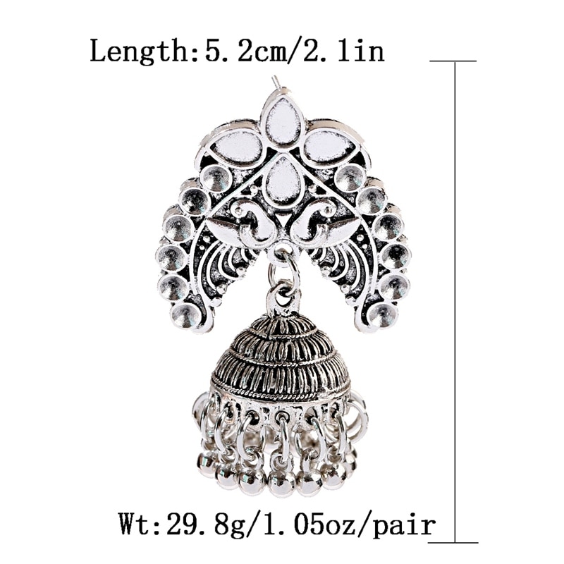 Classic-Three-Bells-Long-Indian-Ladies-Earrings-Tibetan-Jewelry-Orecchini-Etnici-Vintage-Silver-Colo-4000337716443-8