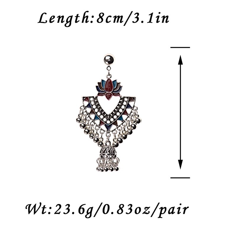 Egypt-Vintage-Green-Lotus-Jhumka-Bells-Tassel-Earrings-For-Women-Turkish-Tribal-Gypsy-Triangle-India-32959367680-15