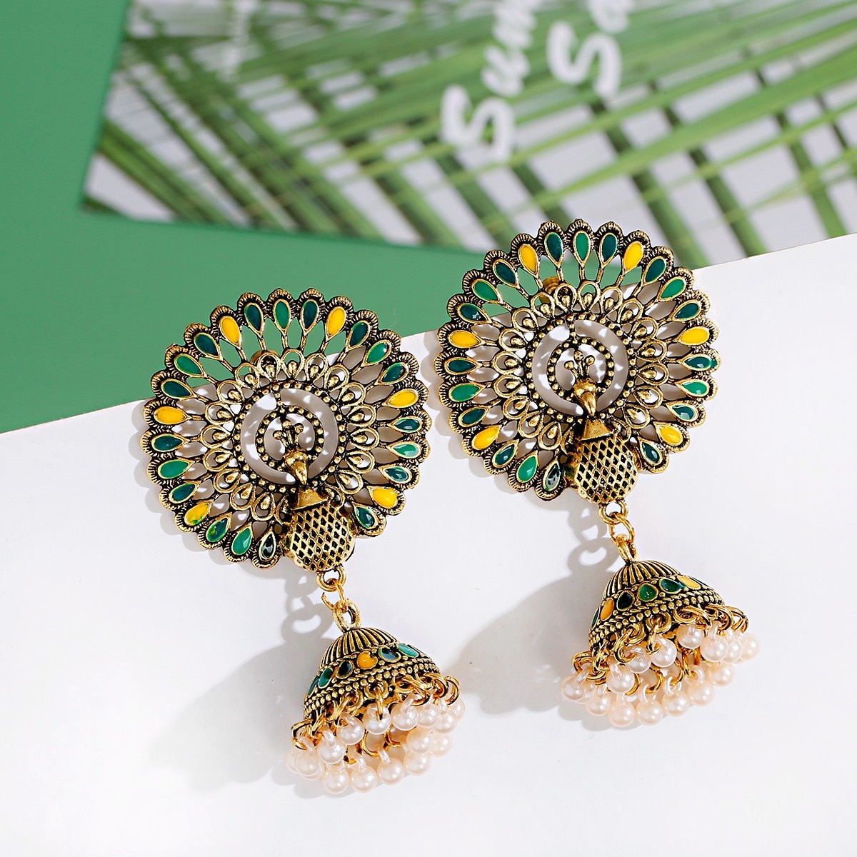 Ethnic-Big-Round-Peacock-Indian-Antique-Jhumka-Earrings-Women-Vintage-Bohemian-Retro-Pearl-Tassel-Be-1005002636130684-3