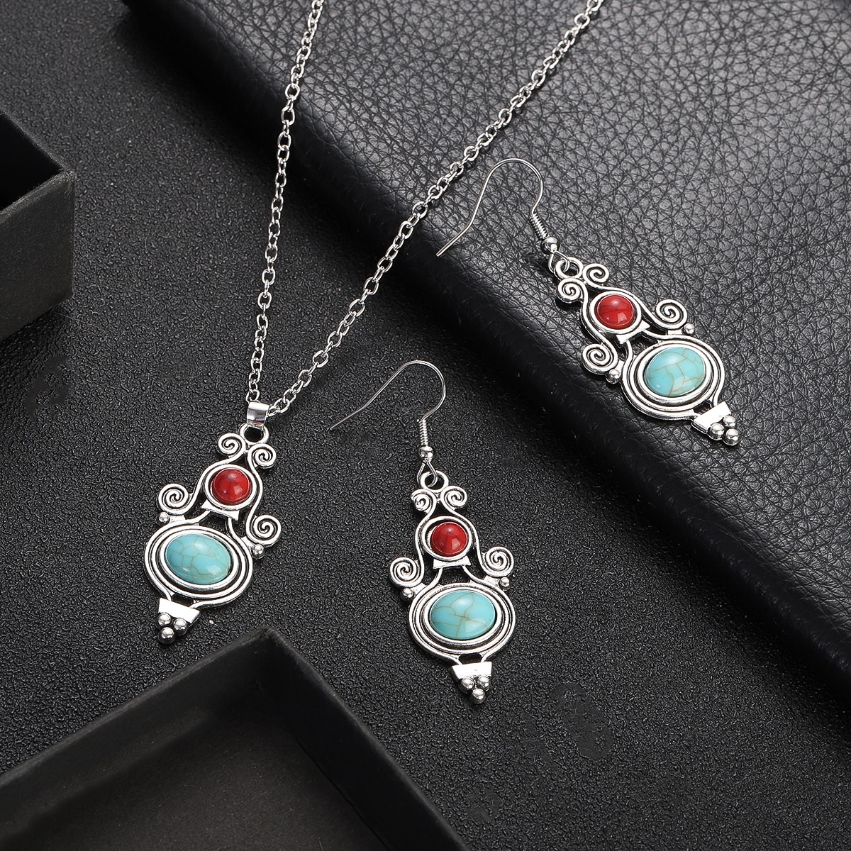 Ethnic-Boho-Red-Blue-Stone-Pendant-Necklace-Earring-Set-Women-Girls-Silver-Color-Geometric-Jewelry-S-1005004921122202-1