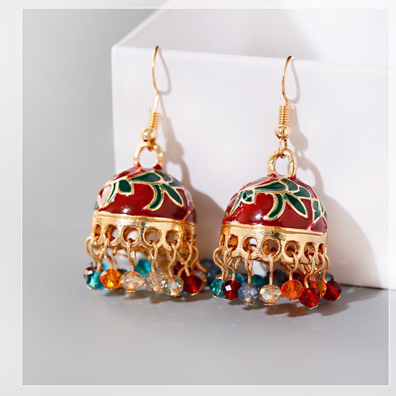 Ethnic-Colorful-Beads-Tassel-Gold-Color-Jhumka-Earrings-Womens-Ethnic-Vintage-Flower-Bollywood-Oxidi-2255801152237949-5